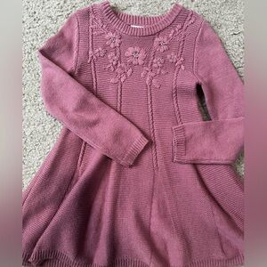 🌸 Girls Cupcakes and Cashmere Sweater Dress with Flowers (Size 5-6) 🌸